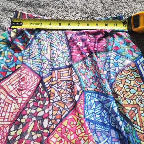 Vibrant Mosaic High Low Skirt Size S - Picture 6 of 8